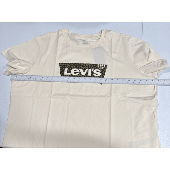 Levi's Womens Perfect Logo Short-Sleeve T-Shirt Top Plus Size 3X Beige Tee - Picture 5 of 11